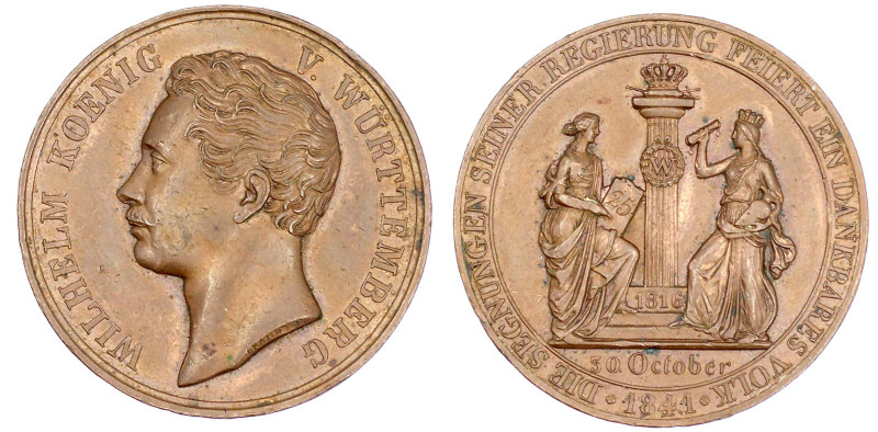 Altdeutsche Münzen und Medaillen

Württemberg

Wilhelm I., 1816-1864

Bron...