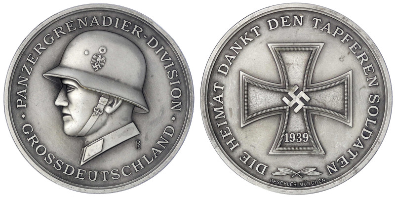 Medaillen

Drittes Reich

Versilberte Medaille 1939 (1943/1945) von Klein un...