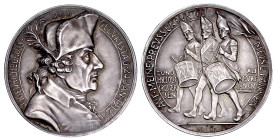 Medaillen

Medailleure

Goetz, Karl

Silbermedaille 1912 auf den 200. Geburtstag Friedrich d. Große. 36 mm, 19,67 g. vorzüglich/Stempelglanz, ma...