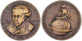 Medaillen

Medailleure

Goetz, Karl

Große Bronzemedaille 1924, a. d. 200. Geburtstag v. Immanuel Kant. 92 mm, 326,37 g. vorzüglich/Stempelglanz...