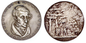 Medaillen

Medailleure

Goetz, Karl

Silbermedaille 1927, auf Karl Maria von Weber. Brb. Webers/Wandergruppe unterhalb der Wartburg. 36 mm, 19,9...