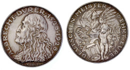 Medaillen

Medailleure

Goetz, Karl

Silbermedaille 1928 auf den 400. Todestag von Albrecht Dürer. 36 mm, 24,83 g. fast Stempelglanz, mattiert. ...