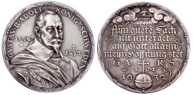 Medaillen

Medailleure

Goetz, Karl

Silbermedaille 1932 auf den 300. Todestag Gustav II. Adolf v. Schweden. 36 mm, 19,41 g. vorzüglich/Stempelg...