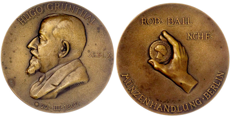 Medaillen

Numismatik

Berlin

Münzhändler

Bronzemedaille o.J. (1929) v...