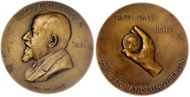 Medaillen

Numismatik

Berlin

Münzhändler

Bronzemedaille o.J. (1929) v. Morin, der Münzenhandlung Robert Ball Nachf., Berlin, a.d. 60. Geb. ...