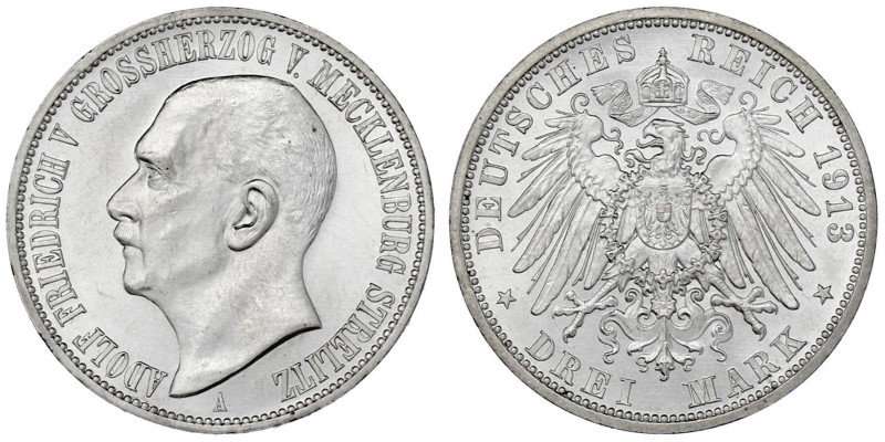 Reichssilbermünzen J. 19-178

Mecklenburg-Strelitz

Adolf Friedrich V., 1904...