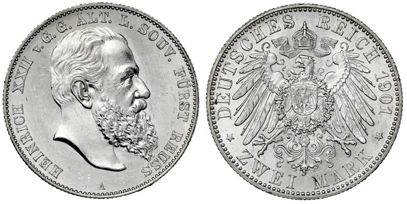 Reichssilbermünzen J. 19-178

Reuß, ältere Linie

Heinrich XXII., 1859-1902...