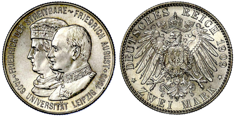 Reichssilbermünzen J. 19-178

Sachsen

Friedrich August III., 1904-1918

2...