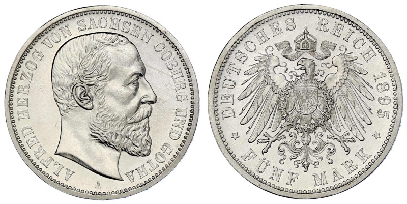 Reichssilbermünzen J. 19-178

Sachsen-Coburg-Gotha

Alfred, 1893-1900

5 M...