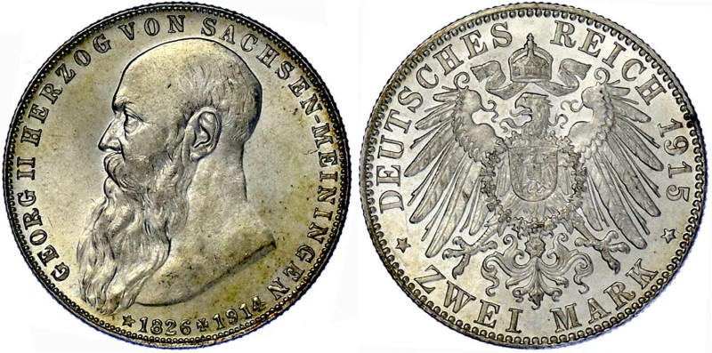 Reichssilbermünzen J. 19-178

Sachsen-Meiningen

Georg II., 1866-1914

2 M...