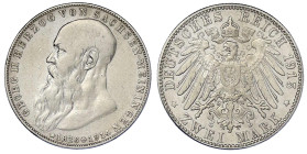 Reichssilbermünzen J. 19-178

Sachsen-Meiningen

Georg II., 1866-1914

2 Mark 1915. Auf seinen Tod. sehr schön. Jaeger 154.