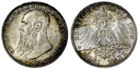 Reichssilbermünzen J. 19-178

Sachsen-Meiningen

Georg II., 1866-1914

3 Mark 1915. Auf seinen Tod. fast Stempelglanz, Prachtexemplar, schöne Tö...