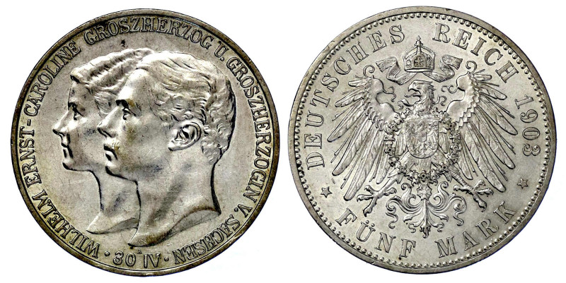 Reichssilbermünzen J. 19-178

Sachsen-Weimar-Eisenach

Wilhelm Ernst, 1901-1...