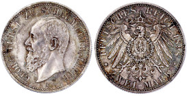 Reichssilbermünzen J. 19-178

Schaumburg-Lippe

Georg, 1893-1911

2 Mark 1898 A. vorzüglich, Kratzer, schöne Patina. Jaeger 164.