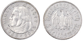 Drittes Reich

Gedenkmünzen

5 Reichsmark Luther

1933 J. vorzüglich/Stempelglanz aus Erstabschlag. Jaeger 353.