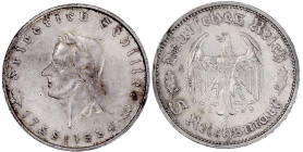 Drittes Reich

Gedenkmünzen

5 Reichsmark Schiller

1934 F. prägefrisch/fast Stempelglanz, schöne Tönung. Jaeger 359.