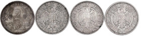 Münzen der Bundesrepublik Deutschland

Kursmünzen

2 Deutsche Mark Ähren, Kupfer/Nickel 1951

Komplettsatz 1951 D, F, G, J. sehr schön. Jaeger 3...