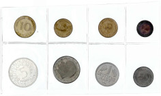 Münzen der Bundesrepublik Deutschland

Kursmünzensätze

1 Pfennig - 5 Deutsche Mark, 1964-2001

1966 G. O.B.H. Auflage nur 3070 Sätze. Polierte ...