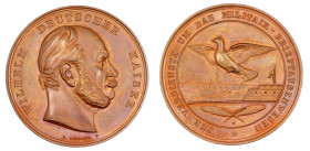 Orden und Ehrenzeichen

Deutschland

Deutsche Länder, bis 1918

Preussen: Bronzierte Kupfermedaille für Verdienst um das Militair-Brieftaubenwes...