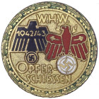 Orden und Ehrenzeichen

Deutschland

Drittes Reich, 1933-1945

Standschützen-Abzeichen WHW Opferschiessen 1942/43. Hersteller Pichl, Innsbruck. ...