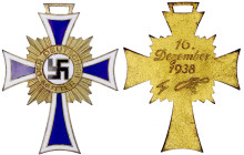 Orden und Ehrenzeichen

Deutschland

Drittes Reich, 1933-1945

Mutterkreuz in Gold 1938. vorzüglich. Niemann 6.02.30a.