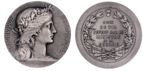 Orden und Ehrenzeichen

Frankreich

Silbermedaille o.J. von Dupuis. Militärischer Schiesspreis des Kriegsministeriums. 50 mm; 63,26 g. vorzüglich/...