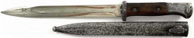 Militaria

Blankwaffen

Deutschland

Seitengewehr K98 in Scheide. Hersteller Henckels Zwillingswerk. Länge 40,5 cm. Scheide rostig