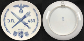 Militaria

Sonstige militär. Gegenstände

Drittes Reich: Porzellanteller 1939 I.R. 465, Manufaktur Meissen. 25 cm. Im Originalkarton. selten