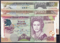 Banknoten

Ausland

Belize

10, 20 u. 50 Dollar 1990 u. 1997. Pick 54a, 55, 64a.