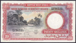 Banknoten

Ausland

Britisch Westafrika

20 Shillings 1.3.1954. I-, selten in dieser Erhaltung. Pick 10.