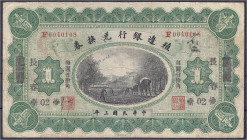 Banknoten

Ausland

China

Bank of Territorial Development 1 Dollar 1914 CHANGCHUN/MUKDEN. III. Pick 566q.