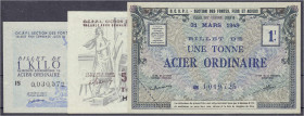 Banknoten

Ausland

Frankreich

Eisen- Rohwaren- Scheine der O.C.R.P.I Section Fontes Fers et Aciers, o. O. o.D. (1947 - 1949). 3 Scheine zu 1, ...