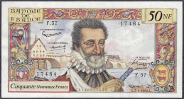 Banknoten

Ausland

Frankreich

50 Nouveaux Francs 7.4.1960. II, 4x kl. Nadelstiche. Pick 143.