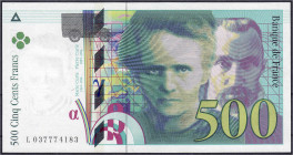 Banknoten

Ausland

Frankreich

500 Francs 1998. I. Pick 160c.