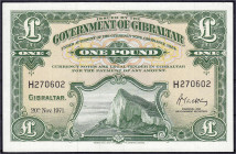 Banknoten

Ausland

Gibraltar

1 Pound 20.11.1971. I. Pick 18b.