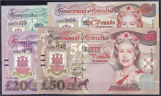 Banknoten

Ausland

Gibraltar

4 Scheine zu 5, 10, 20 u. 50 Pounds 1.7.1995. I- Pick 25, 26, 27, 28.