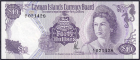 Banknoten

Ausland

Kaimaninseln

40 Dollars L.1974 (1981). I. Pick 9.