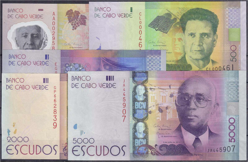 Banknoten

Ausland

Kap Verde

5 Scheine zu 200, 500, 1000, 2000 u. 5000 E...