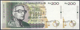Banknoten

Ausland

Mauritius

2x 200 Rupees 1998. I. Pick 45.