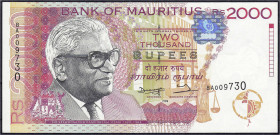 Banknoten

Ausland

Mauritius

2000 Rupees 1998. I. Pick 48.