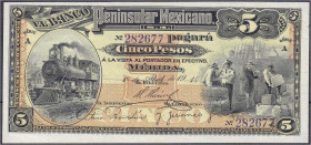 Banknoten

Ausland

Mexiko

5 Pesos 1.4.1914. Serie A. I- Pick S465.