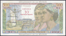 Banknoten

Ausland

Reunion

Französiche Administration, 10 Nouveaux Francs o.D (1971). I- Pick 54b.