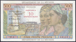 Banknoten

Ausland

Reunion

Französiche Administration, 10 Nouveaux Francs o.D (1971). I- Pick 54b.