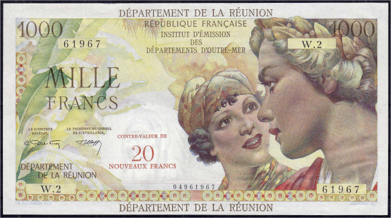 Banknoten

Ausland

Reunion

Französiche Administration, 20 Nouveaux Franc...