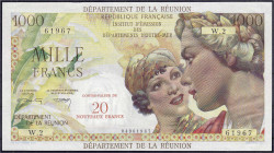 Banknoten

Ausland

Reunion

Französiche Administration, 20 Nouveaux Francs o.D (1971). I- Pick 55b.