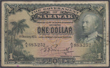 Banknoten

Ausland

Sarawak

1 Dollar 1.1.1935. III. Pick 20.