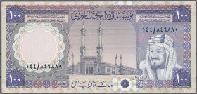 Banknoten

Ausland

Saudi-Arabien

100 Riyals AH1379 (1976). II. Pick 20.