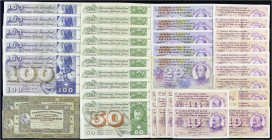 Banknoten

Ausland

Schweiz

49 Scheine zu 5x 5, 24x 10, 5x 20, 10x 50 und 5x 100 Franken 1939 - 1977. unterschiedlich erhalten. Pick 11, 45, 46...