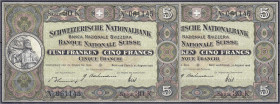 Banknoten

Ausland

Schweiz

5 Franken 31.8.1946. Folge KN. I- Pick 11i.