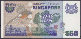 Banknoten

Ausland

Singapur

50 Dollar o.D. (1976). I. Pick 13.